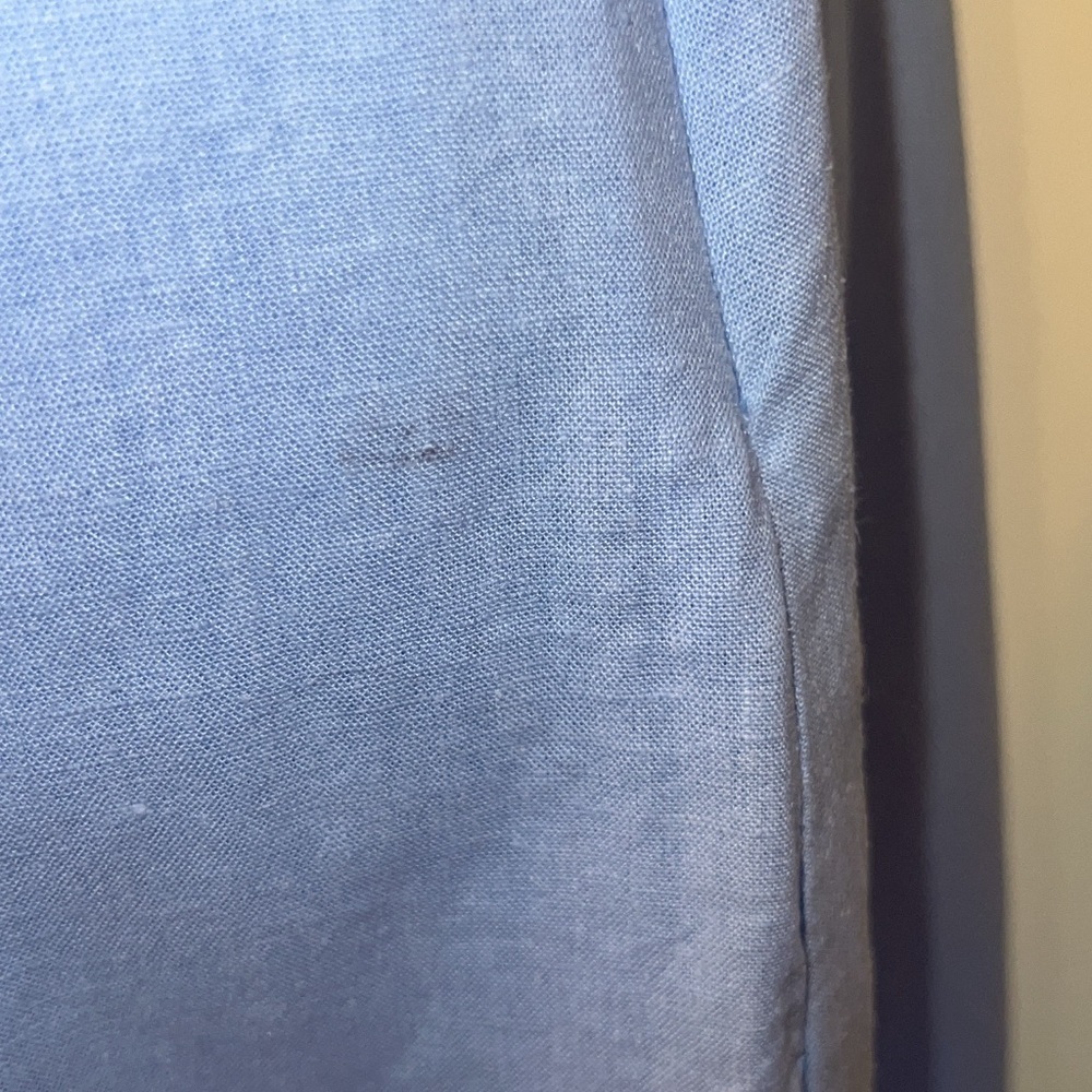 Sleeveless Light Blue Maxi Dress with V-Neck flawed - Picture 9 of 10
